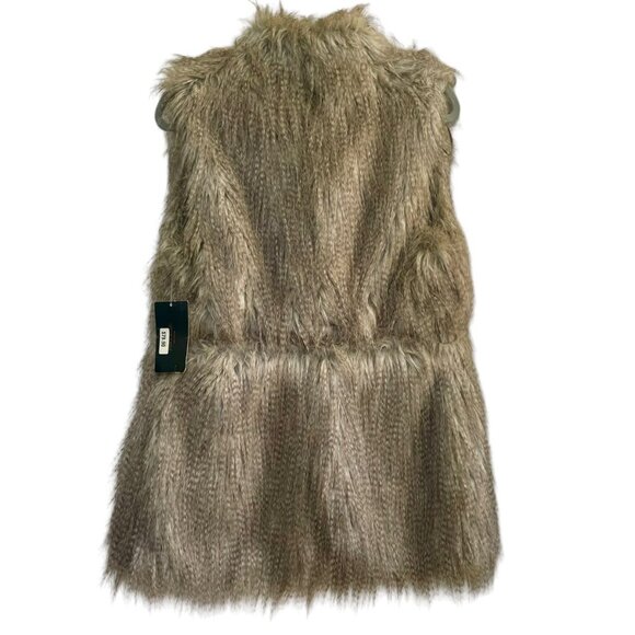 Zara Basic NWT Faux Fur Feather Waist Closure Lined Vest Size L– Luxe Vegan Fur - Picture 4 of 13